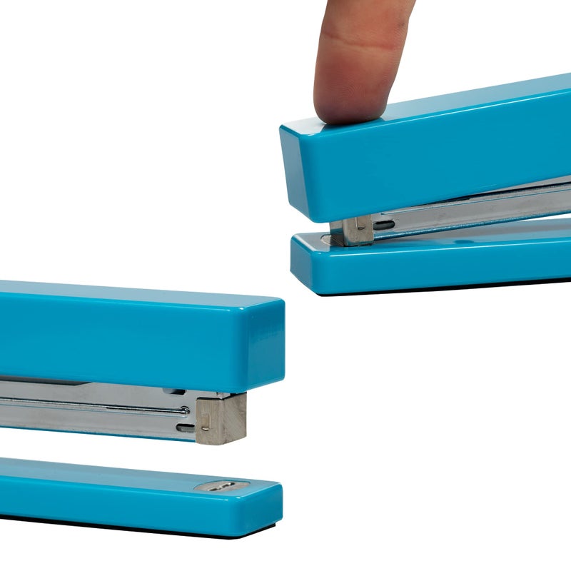 JAM PAPER Modern Desk Stapler - Blue - Sold Individually - Image 3